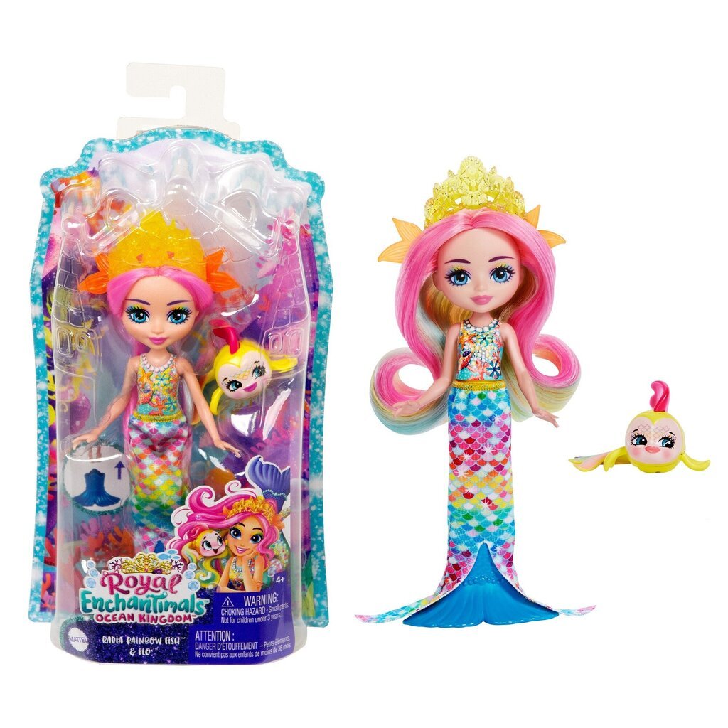 Enchantimals® nukk vikerkaarekala Rainey & Flo HCF68 hind ja info | Tüdrukute mänguasjad | kaup24.ee