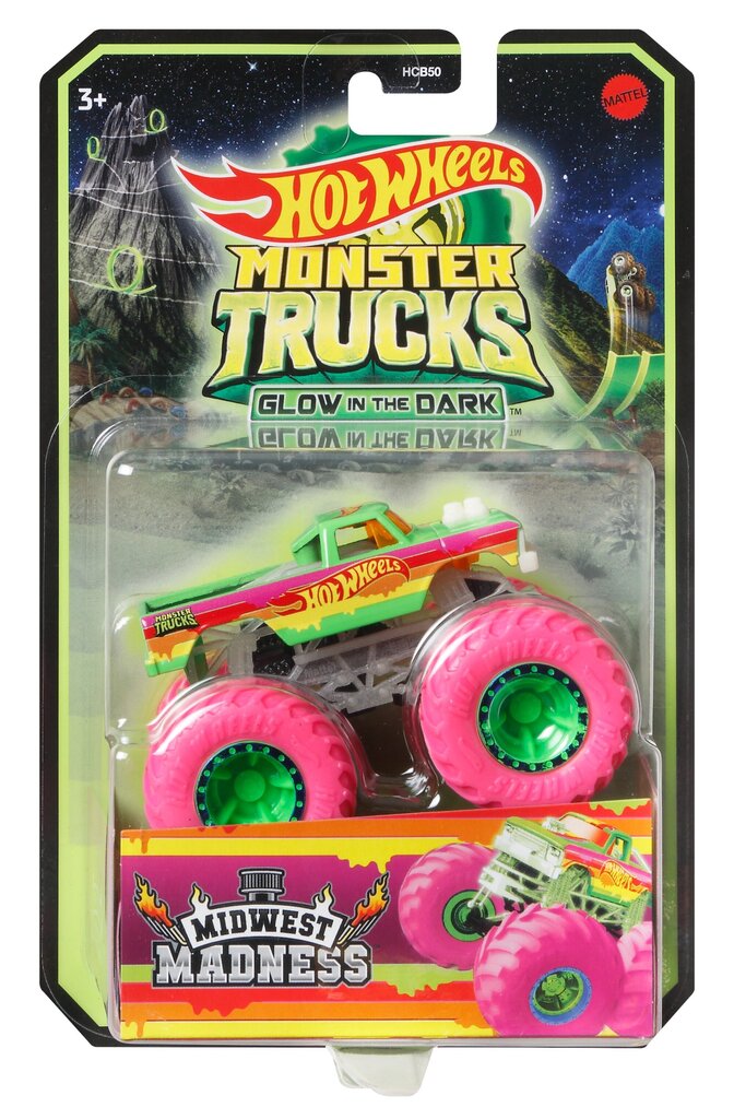 Hot Wheels® Monster Trucks® pimedas helendavad sõidukid HCB50 цена и информация | Poiste mänguasjad | kaup24.ee