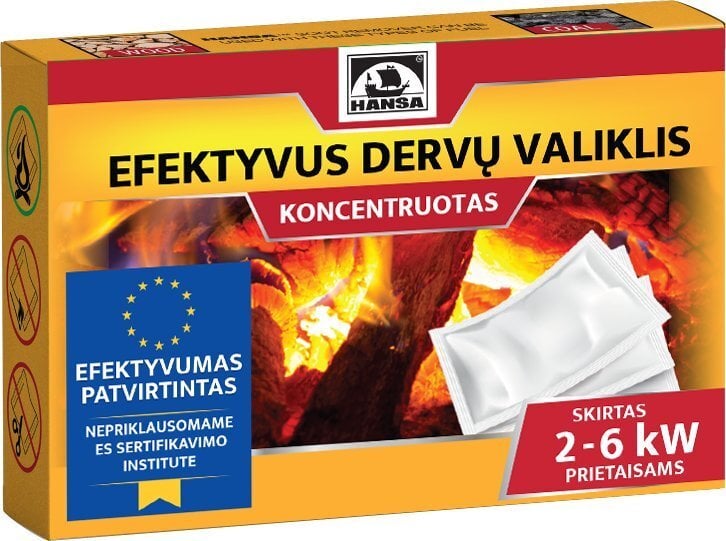 Kontsentreeritud vaigu puhastusvahend 2-6 kW kütteseadmetele, 5 pakki цена и информация | Tarvikud kaminatele ja ahjudele | kaup24.ee