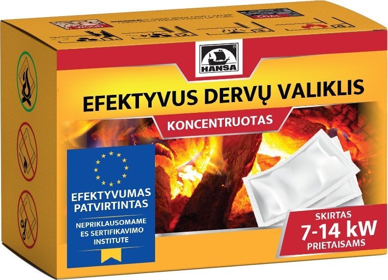 Kontsentreeritud vaigu puhastusvahend 7-14 kW kütteseadmetele, 5 pakki hind ja info | Tarvikud kaminatele ja ahjudele | kaup24.ee