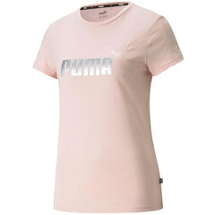 Футболка женская Puma ESS Metallic Logo Tee W 586890 36, розовая цена и информация | Женские футболки | kaup24.ee