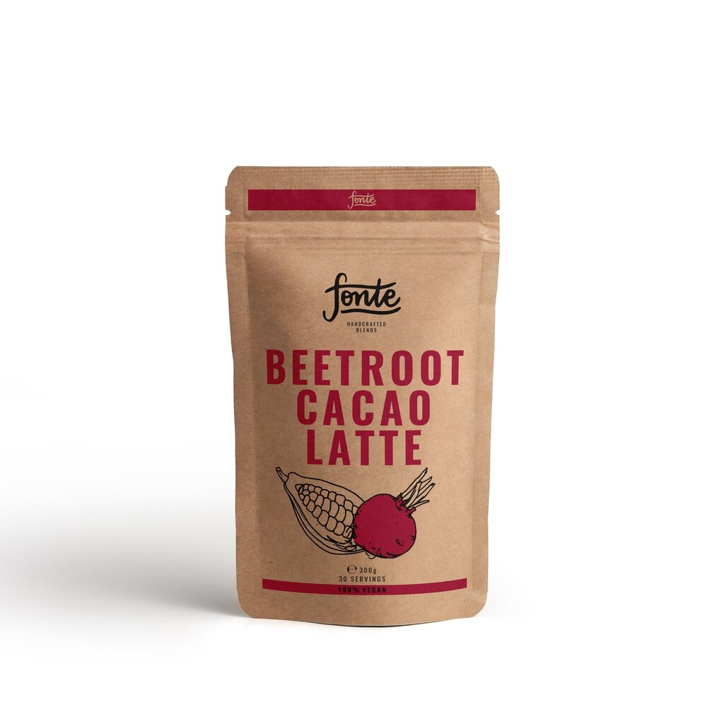 Joogisegu Fonte, Beetroot Cacao Latte, 300 g hind ja info | Kohv, kakao | kaup24.ee