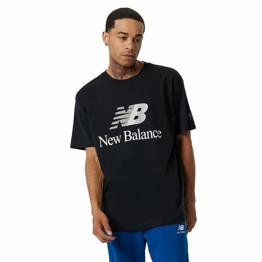 Lühikeste varrukatega T-särk, meeste New Balance Essentials Celebrate Black, must S6439241 цена и информация | Meeste spordiriided | kaup24.ee