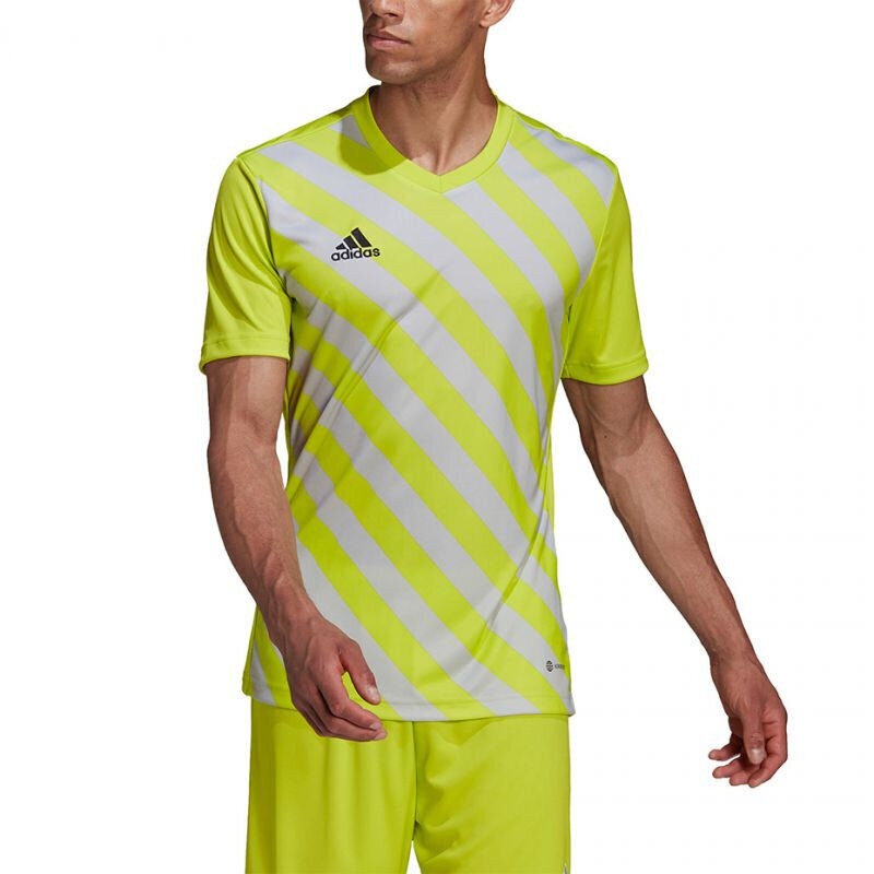 Meeste T-särk Adidas Entrada 22 Graphic Jersey M HF0118, kollane цена и информация | Meeste spordiriided | kaup24.ee