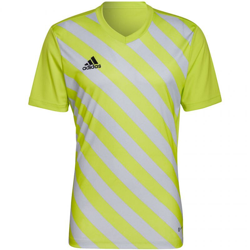 Meeste T-särk Adidas Entrada 22 Graphic Jersey M HF0118, kollane цена и информация | Meeste spordiriided | kaup24.ee