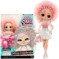 Кукла L.O.L. Surprise OMG Birthday Doll - Miss Celebrate - Present Surprise цена и информация | MUST Металлическая бутылочка с Ярким рисунком (без BPA) (500ml) для мальчиков от 3+ лет Серая с Машинкой | kaup24.ee