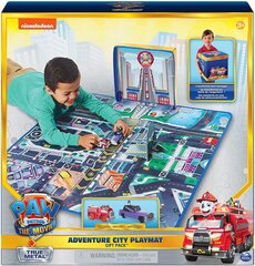 Paw Patrol The Movie - True Metal - Adventure City Playmat - игровой коврик Paw Patrol + 2 машинки. цена и информация | Развивающий мелкую моторику - кинетический песок KeyCraft NV215 (80 г) детям от 3+ лет, бежевый | kaup24.ee