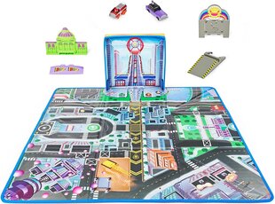 Mängumatt Käpa Patrull + 2 autot, Paw Patrol The Movie - True Metal - Adventure City Playmat цена и информация | Игрушки для мальчиков | kaup24.ee