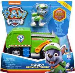 Paw Patrol Rocky Recycle Truck - мусоровоз Rocky цена и информация | Развивающий мелкую моторику - кинетический песок KeyCraft NV215 (80 г) детям от 3+ лет, бежевый | kaup24.ee