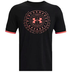 Meeste T-särk Under Armour Sportstyle Crest SS T Shirt M 1361665 112, must hind ja info | Meeste T-särgid | kaup24.ee