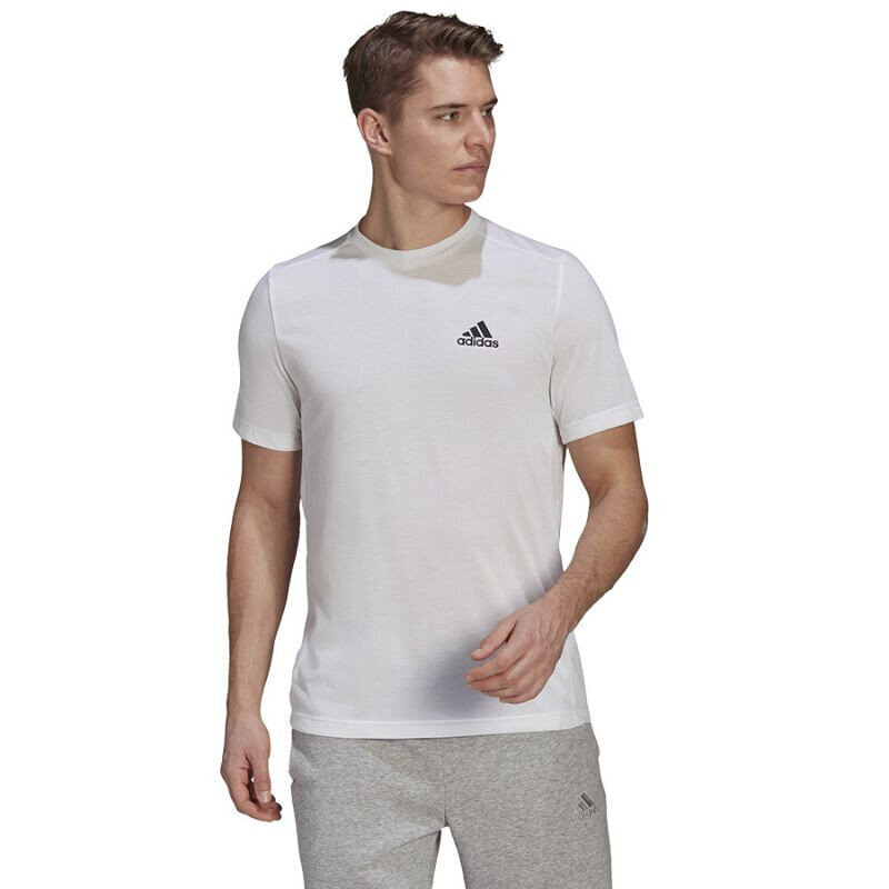 Meeste T-särk Adidas Aeroready Designedi M GT5558, valge цена и информация | Meeste T-särgid | kaup24.ee