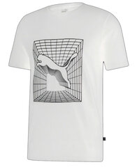 Футболка мужская Puma Cat Graphic Tee 84856302, белая цена и информация | Мужские футболки | kaup24.ee