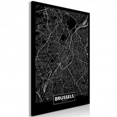 Картина Dark Map of Brussels цена и информация | Картины, живопись | kaup24.ee