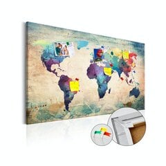Pilt korgil - Colorful World Map [Cork Map] hind ja info | Seinapildid | kaup24.ee
