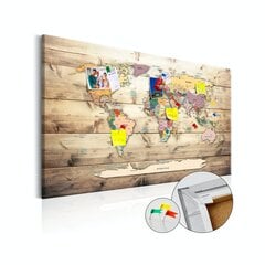 Пробковая картина World Map: Wooden Oceans цена и информация | Картины, живопись | kaup24.ee