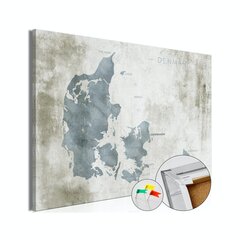 Pilt korgil - Scandinavian Blue [Cork Map] hind ja info | Seinapildid | kaup24.ee