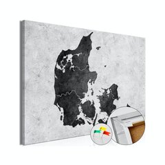 Pilt korgil - Stone Denmark [Cork Map] hind ja info | Seinapildid | kaup24.ee