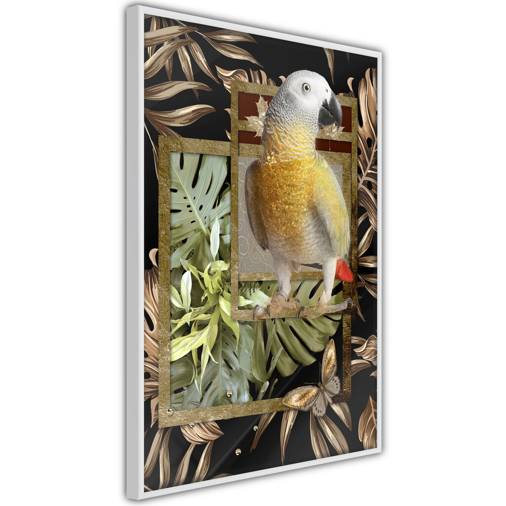 Poster Composition with Gold Parrot цена и информация | Seinapildid | kaup24.ee