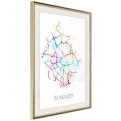 Плакат City Map: Madrid (Colour) цена и информация | Картины, живопись | kaup24.ee