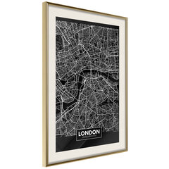 Плакат City Map: London (Dark) цена и информация | Картины, живопись | kaup24.ee