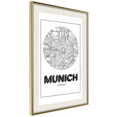 Плакат City Map: Munich (Round) цена и информация | Картины, живопись | kaup24.ee