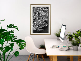 Плакат City Map: Porto (Dark) цена и информация | Картины, живопись | kaup24.ee