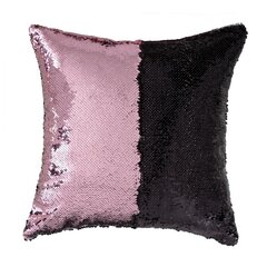 Подушка с пайетками, изменяющая цвет Pink 40x40см цена и информация | Декоративные подушки и наволочки | kaup24.ee