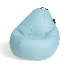 Кресло-мешок Qubo™ Comfort 90, эко-кожа, голубое цена и информация | Кресла-мешки и пуфы | kaup24.ee