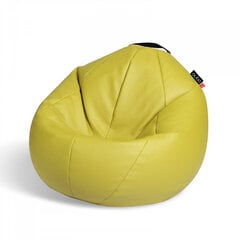 Кресло-мешок Qubo™ Comfort 80, эко-кожа, желтое цена и информация | Кресла-мешки и пуфы | kaup24.ee