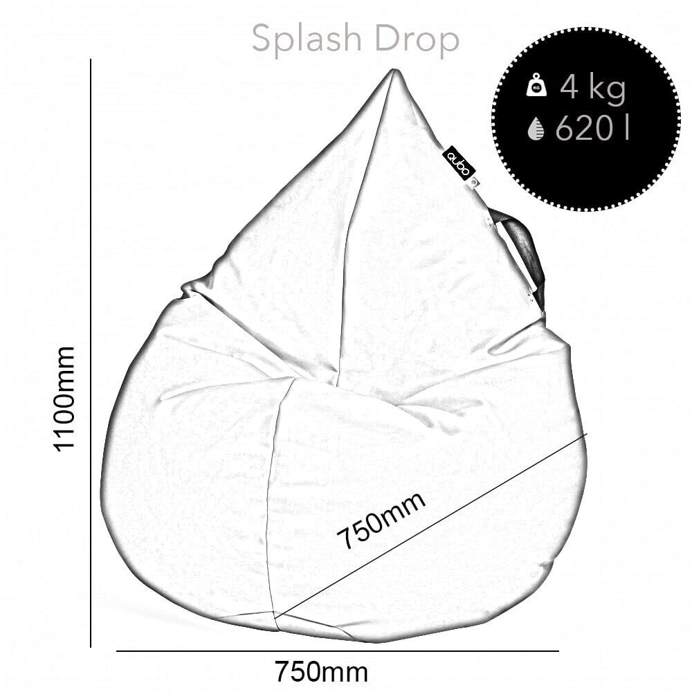 Kott-tool Qubo™ Splash Drop, kunstnahk, helekollane hind ja info | Kott-toolid, tumbad, järid | kaup24.ee