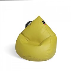 Кресло-мешок Qubo™ Splash Drop, эко-кожа, светло-желтое цена и информация | Детские диваны, кресла | kaup24.ee