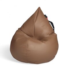Кресло-мешок Qubo™ Splash Drop, эко-кожа, коричневое цена и информация | Кресла-мешки и пуфы | kaup24.ee