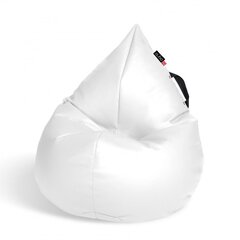 Кресло-мешок Qubo™ Splash Drop, эко-кожа, белое цена и информация | Кресла-мешки и пуфы | kaup24.ee