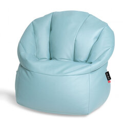 Кресло-мешок Qubo™ Shell, dэко-кожа, голубое цена и информация | Кресла-мешки и пуфы | kaup24.ee