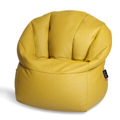 Кресло-мешок Qubo™ Shell, dэко-кожа, желтое цена и информация | Кресла-мешки и пуфы | kaup24.ee