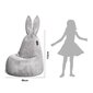 Kott-tool Qubo™ Daddy Rabbit, mööblikangas, hall цена и информация | Kott-toolid, tumbad, järid | kaup24.ee