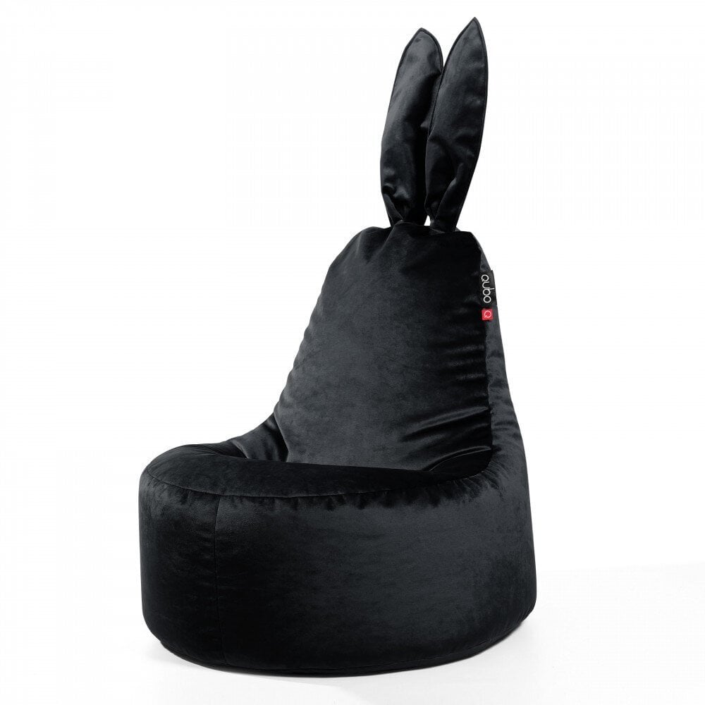 Kott-tool Qubo™ Daddy Rabbit, mööblikangas, must hind ja info | Kott-toolid, tumbad, järid | kaup24.ee