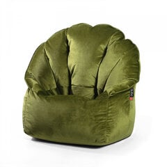 Кресло-мешок Qubo™ Shell, гобелен, зеленое цена и информация | Кресла-мешки и пуфы | kaup24.ee