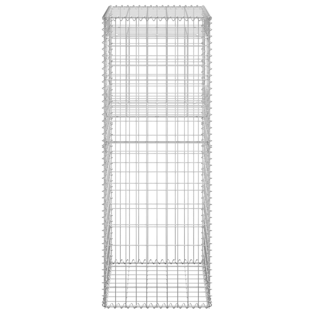 vidaXL gabioonkorvid 2 tk, 50 x 50 x 140 cm, raud hind ja info | Aiad ja tarvikud | kaup24.ee