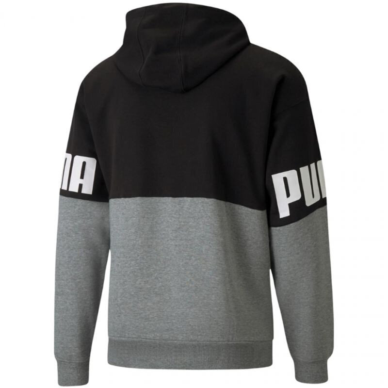 Meeste kapuutsiga dressipluus Puma Power Colorblock Hoodie FL M 846103 01, must hind ja info | Meeste pusad | kaup24.ee