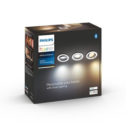 Philips süvistatud kohtvalgusti Hue Milliskin, 3 tk hind ja info | Süvistatavad ja LED valgustid | kaup24.ee