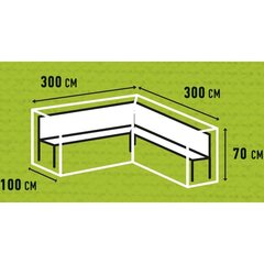 Madison aiamööblikate, 300x300x70 cm, L-kujuline (vasak) цена и информация | Подушки, наволочки, чехлы | kaup24.ee