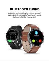 Microwear L13 Lux Silver/Brown Leather цена и информация | Смарт-часы (smartwatch) | kaup24.ee