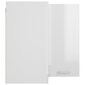 vidaXL seina nurgakapp, kõrgläikega valge, 57x57x60 cm puitlaastplaat hind ja info | Köögikapid | kaup24.ee