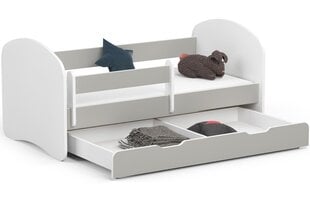 Кровать с матрасом Nore Smile, 140х70 см, белый/серый цена и информация | Детские кровати | kaup24.ee