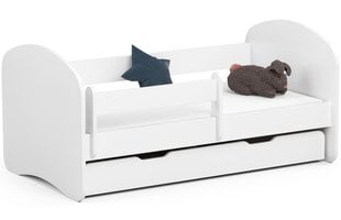 Кровать с матрасом, ящиком для постельного белья и съемным чехлом NORE Smile, 140x70 см, белый цена и информация | Детские кровати | kaup24.ee