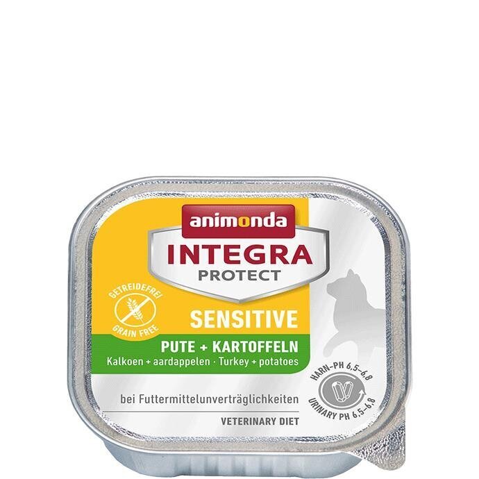 Konserv kassidele ANIMONDA Integra Sensitive, kalkunilihaga, 100 g hind ja info | Konservid kassidele | kaup24.ee