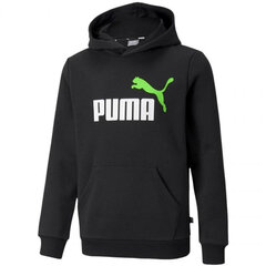 Джемпер женский Puma ESS 2 Col Big Logo Hoodie FL Jr 586987 51, черный цена и информация | Свитеры, жилетки, пиджаки для мальчиков | kaup24.ee