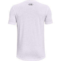 Детская футболка Under Armor Hoops Nitro Tee Jr 1361655 100, белая цена и информация | Рубашки для мальчиков | kaup24.ee