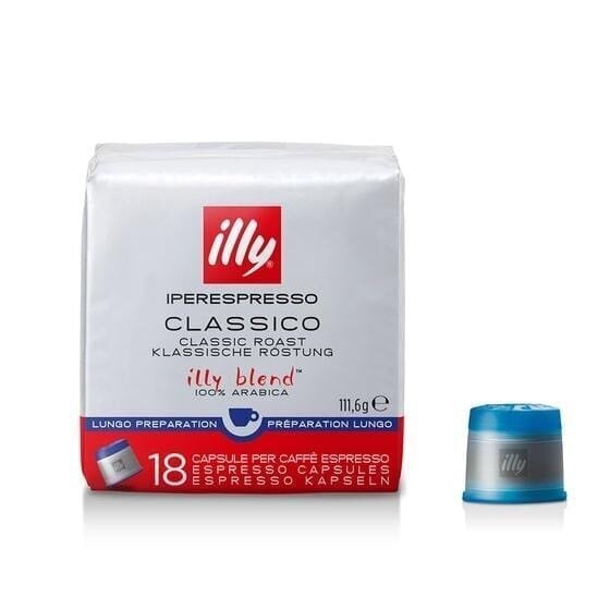 Kohvikapslid Illy IperEspresso, Lungo, must kohv, 18 tk hind ja info | Kohv, kakao | kaup24.ee